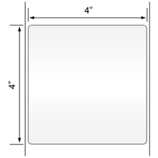 4.00" x 4.00", Label, Thermal Transfer Paper, Blank, Non-Perfed, 1,500/Roll, 6,000/Case