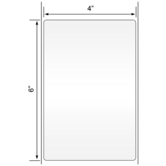 4.00" x 6.00", Label, Thermal Transfer Paper, Blank, Non-Perfed, 1,000/Roll, 4,000/Case