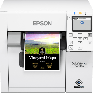 Printer, Epson ColorWorks, C4000, Matte, 4.00" Wide, Autocutter